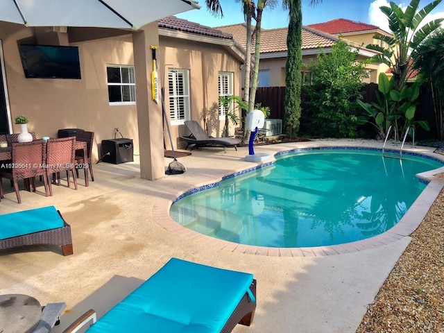 view of pool with a patio area