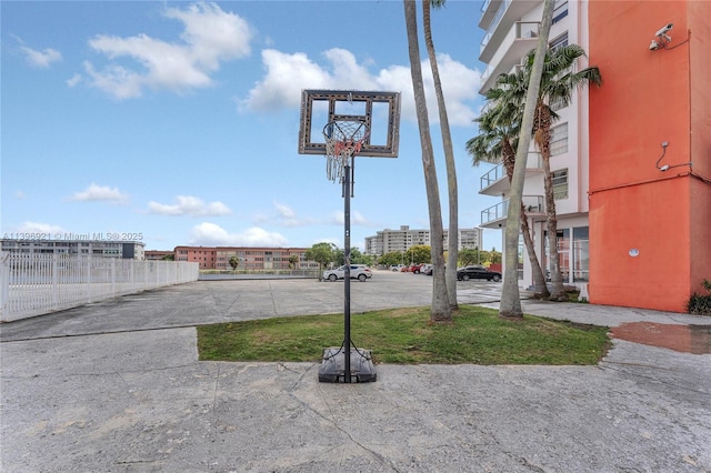 view of basketball court