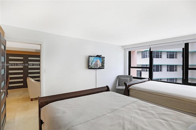 view of tiled bedroom