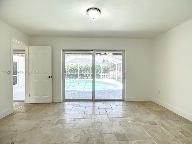 interior space with light tile floors