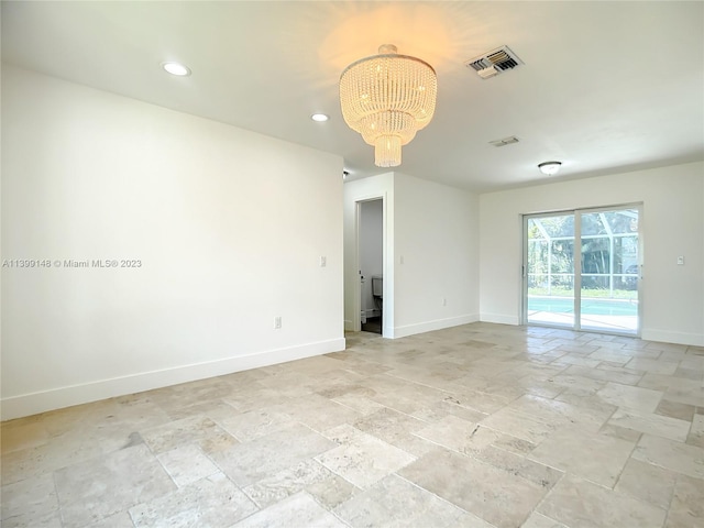 empty room with light tile floors