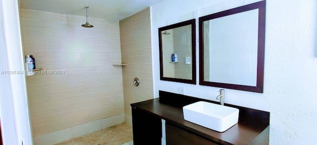 bathroom with oversized vanity