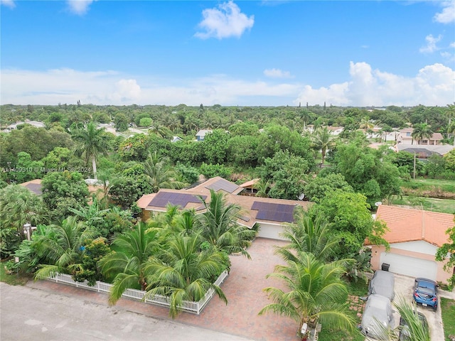 drone / aerial view with a residential view