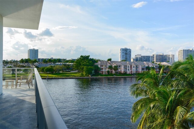 view of property view of water