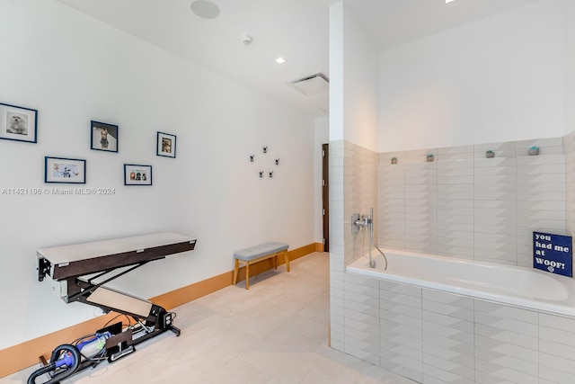 bathroom featuring tile patterned floors