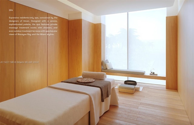 bedroom featuring light hardwood / wood-style flooring