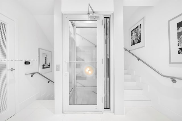 interior space featuring tile patterned floors