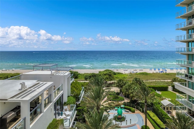 water view featuring a view of the beach