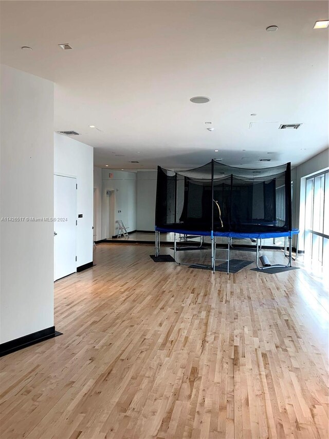 kitchen with light hardwood / wood-style flooring