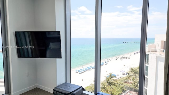 property view of water with a view of the beach