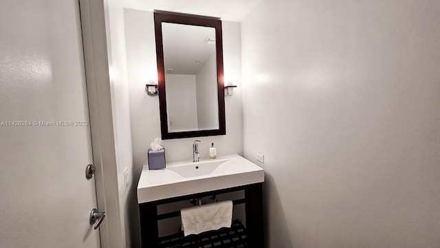 bathroom with oversized vanity