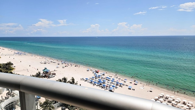 water view featuring a beach view