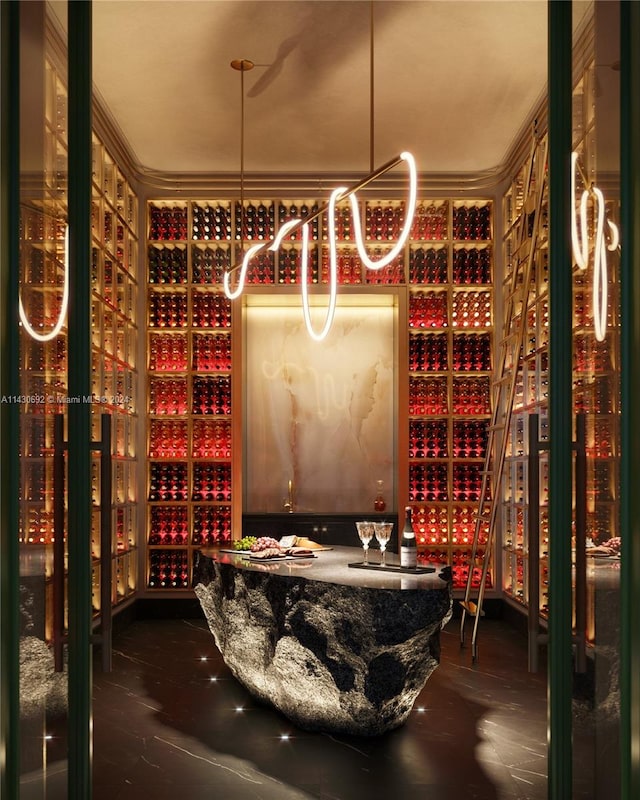 view of wine room