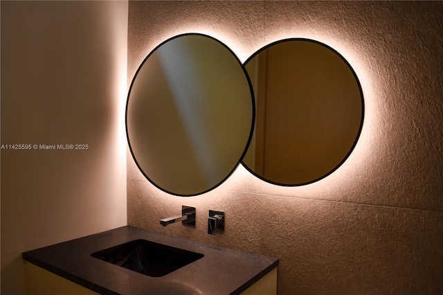 11500 SW 60th Ave, Pinecrest, FL 33156 - bathroom featuring vanity and a textured wall