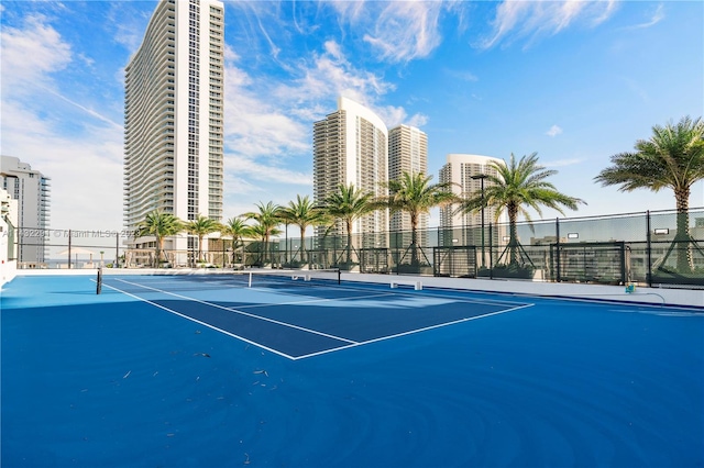 view of tennis court