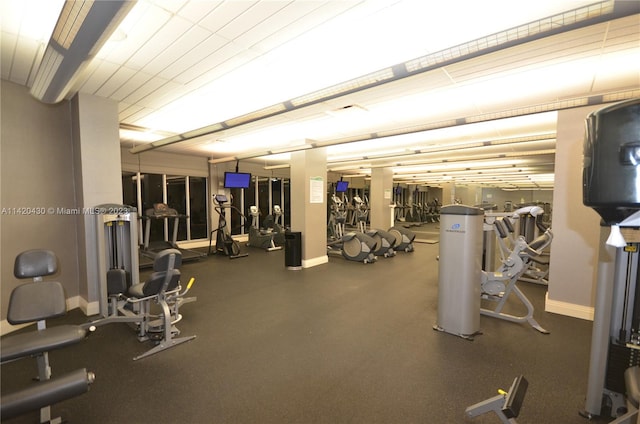 view of workout area