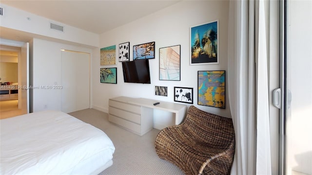 view of carpeted bedroom