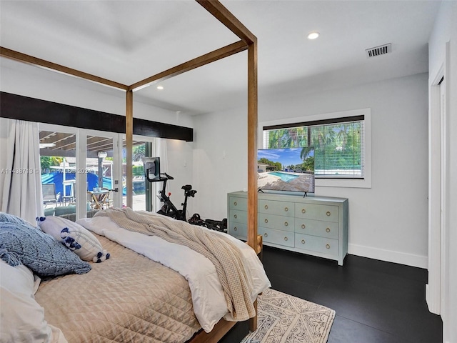 bedroom with access to exterior