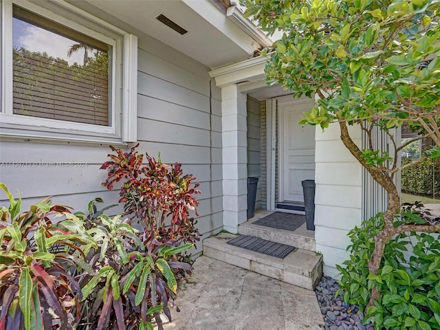 view of doorway to property