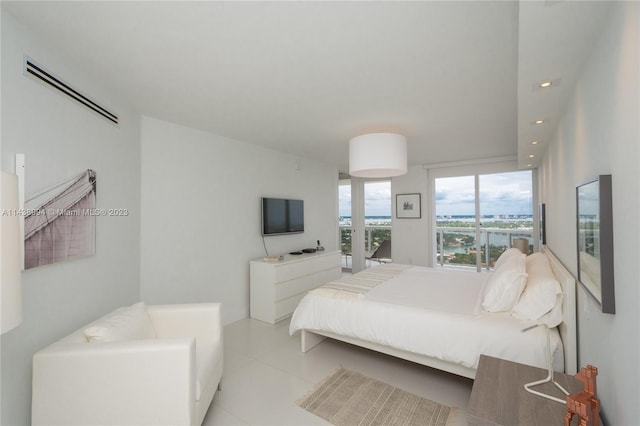 view of tiled bedroom