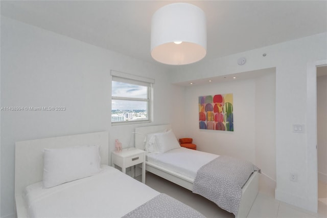 view of tiled bedroom