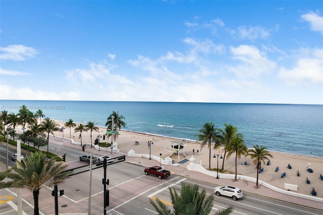 property view of water with a view of the beach