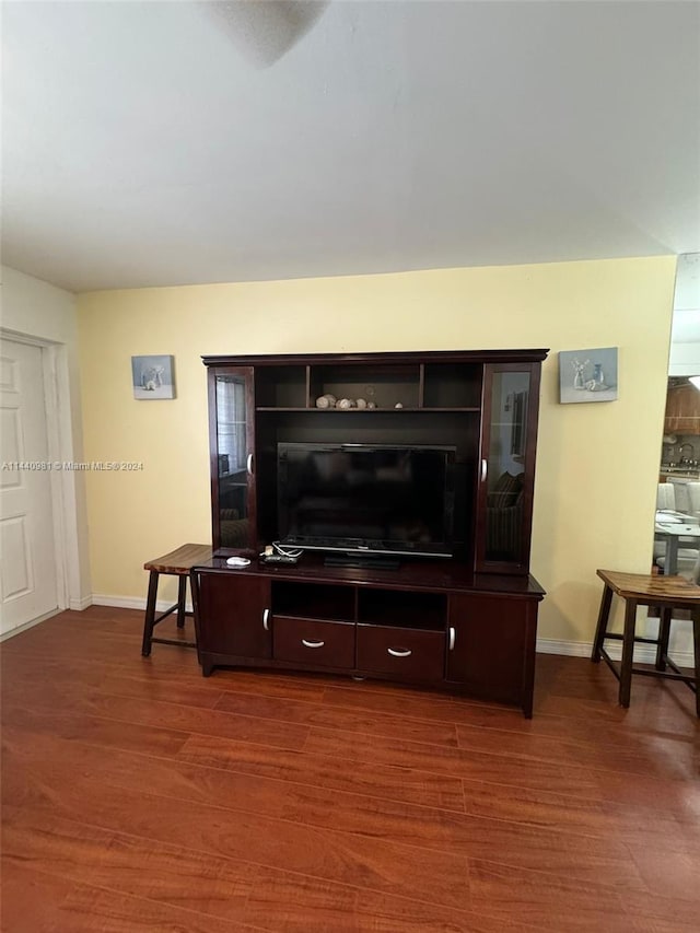 living room featuring hardwood / wood-style floors