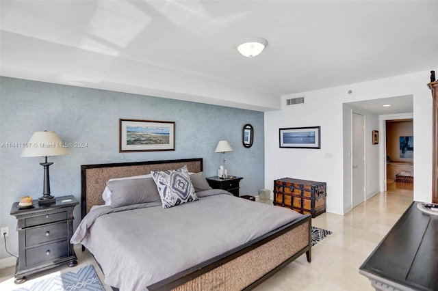 view of tiled bedroom