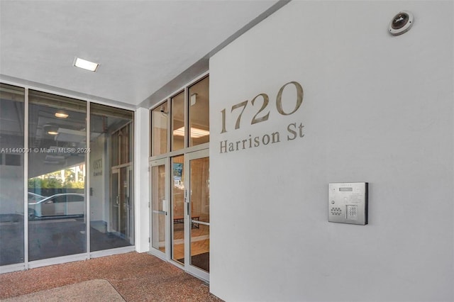 view of doorway to property