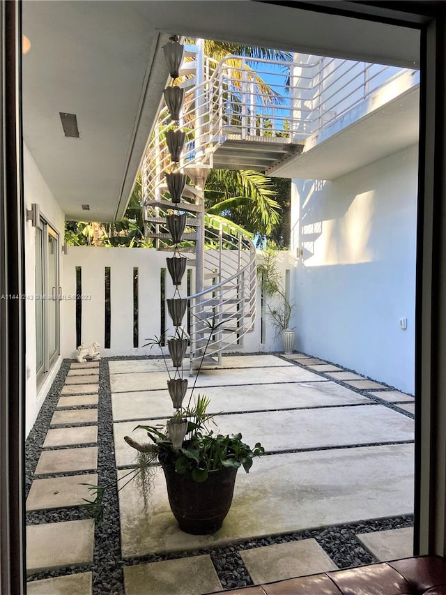 view of patio / terrace featuring a balcony