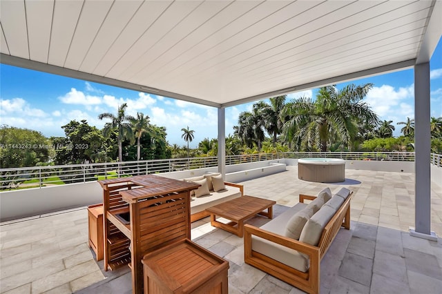 view of patio featuring outdoor lounge area