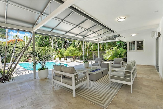 view of patio / terrace featuring an outdoor hangout area