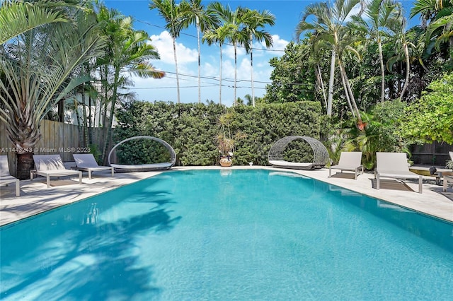 view of pool with a patio