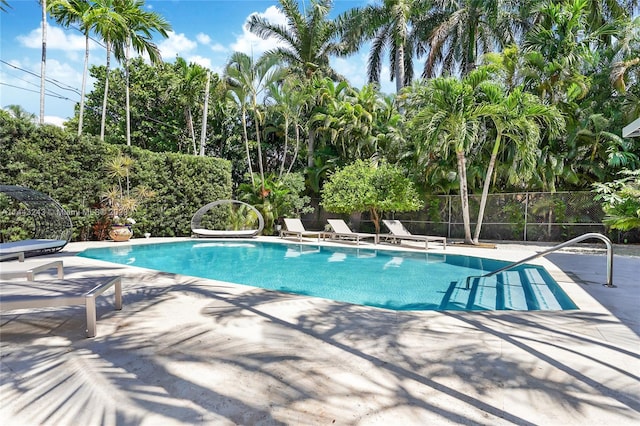 view of pool with a patio