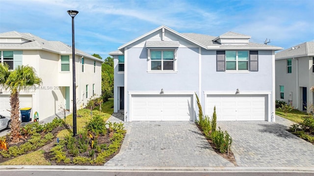 view of front facade with a garage