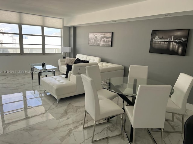 view of tiled dining room