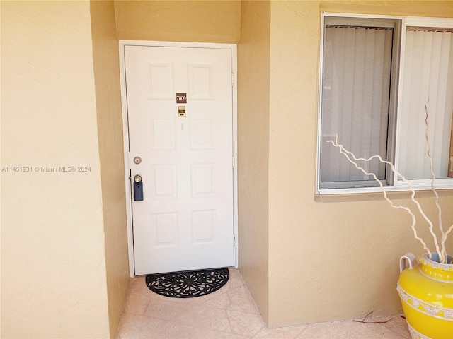 view of doorway to property