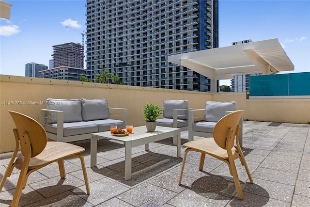 view of patio featuring an outdoor hangout area