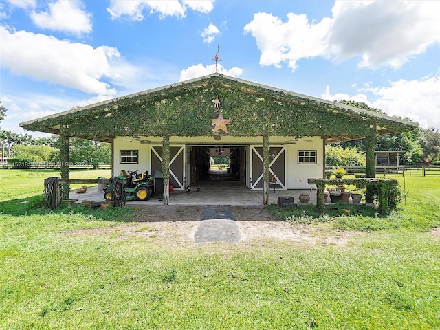 surrounding community featuring a lawn and a patio