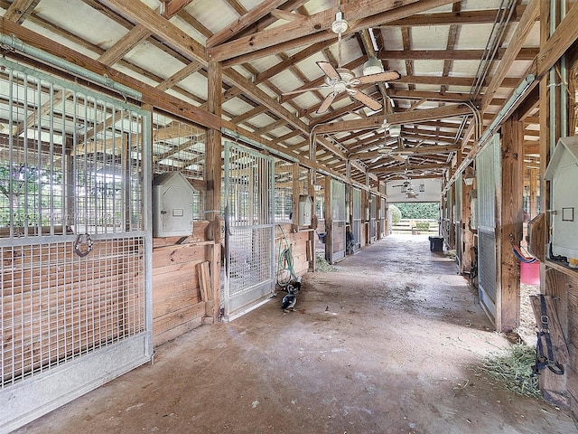 view of stable featuring an outdoor structure