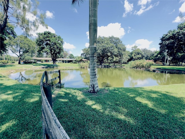 view of property view of water