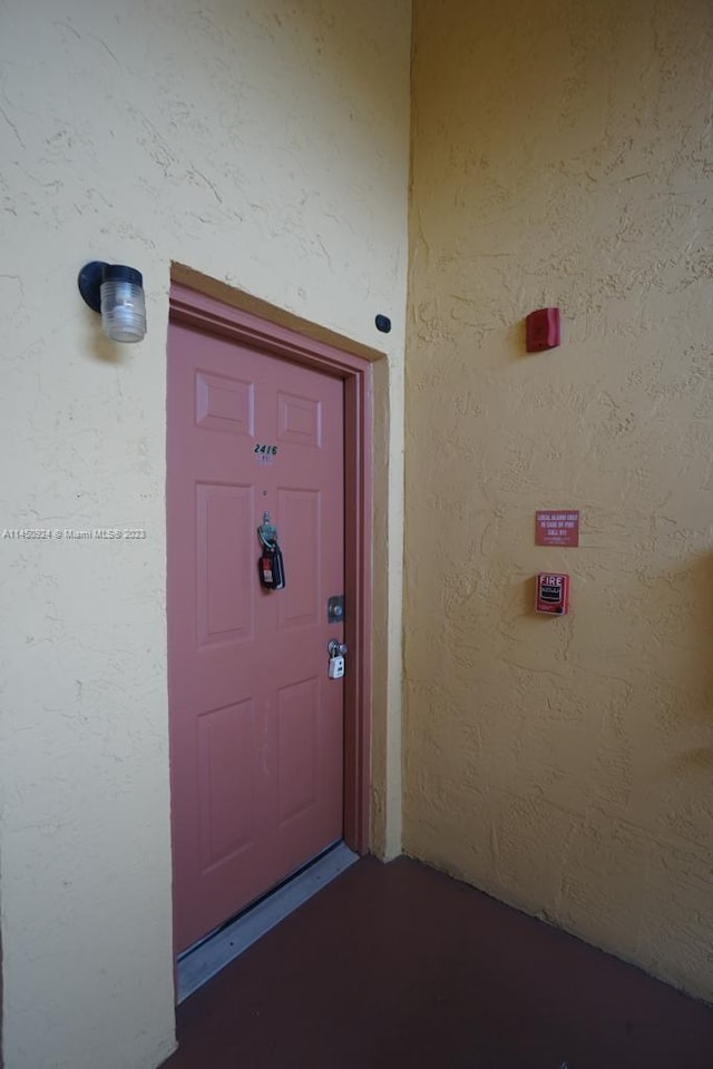 view of doorway to property