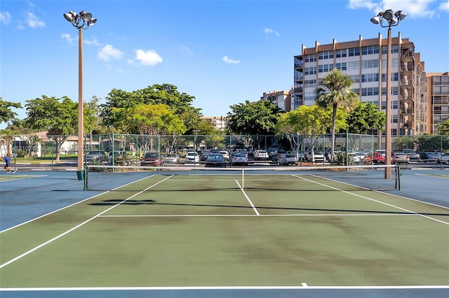 view of tennis court