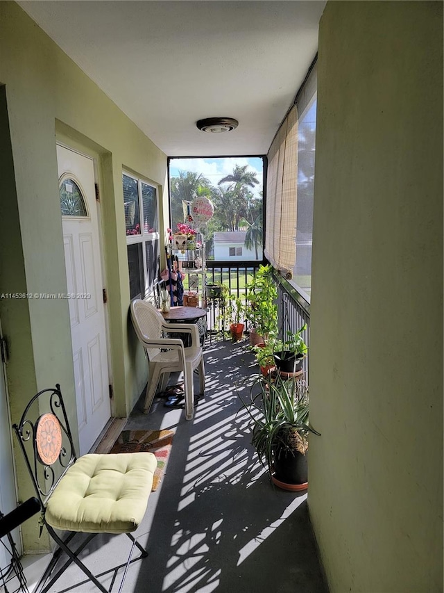 view of sunroom