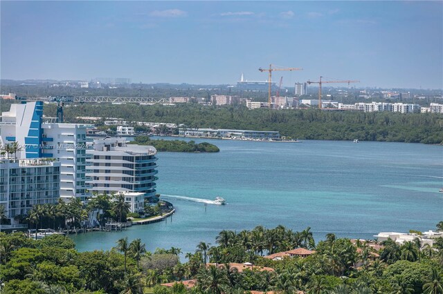 9705 Collins Ave Unit 1803N, Bal Harbour, FL 33154 - water view featuring nearby urban area