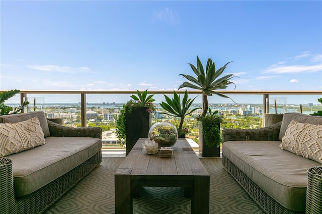 balcony with an outdoor living space