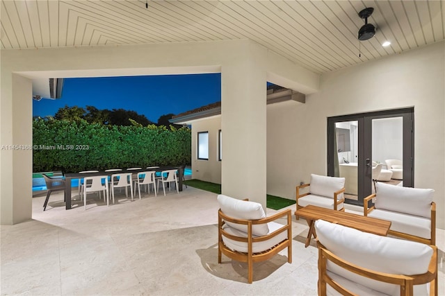 view of patio / terrace with an outdoor hangout area