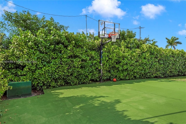 view of basketball court