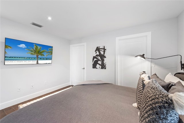 interior space featuring dark hardwood / wood-style flooring