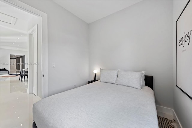 view of tiled bedroom